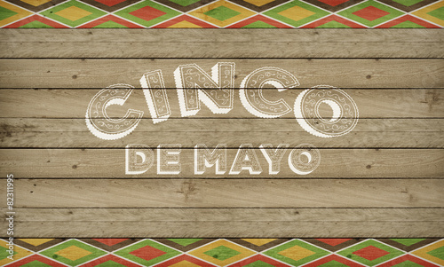 Cinco de Mayo, USA Mexikanischer Feiertag, Holz mit Text