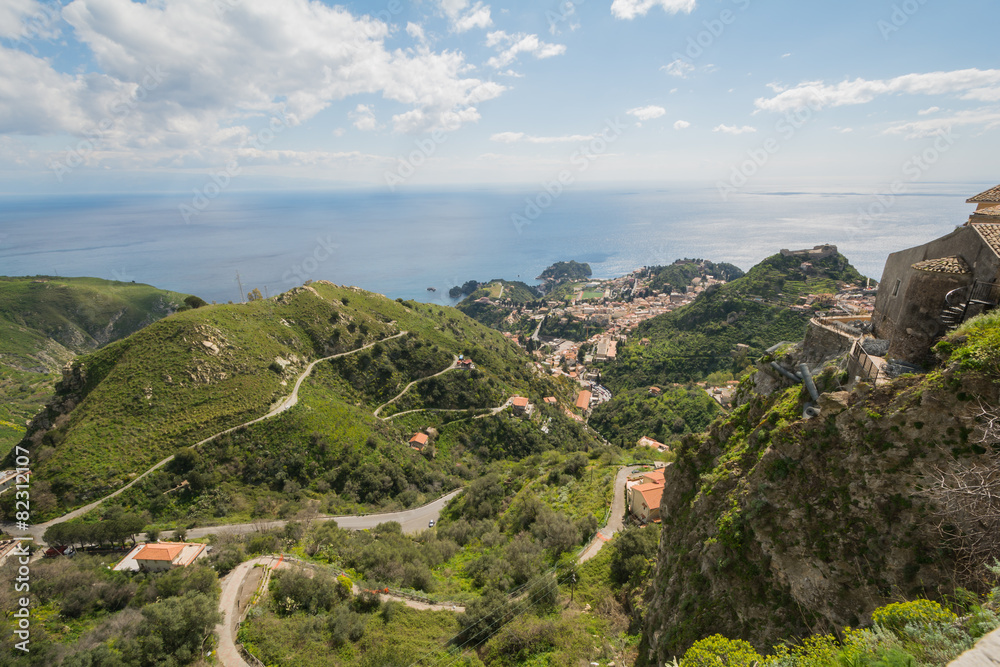 Taormina Ocean view from Castelmola