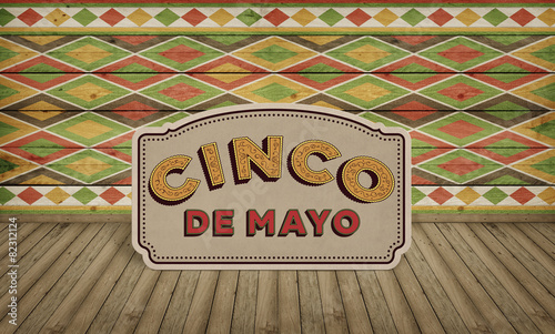 Cinco de Mayo, USA Mexikanischer Feiertag, Holz mit Text