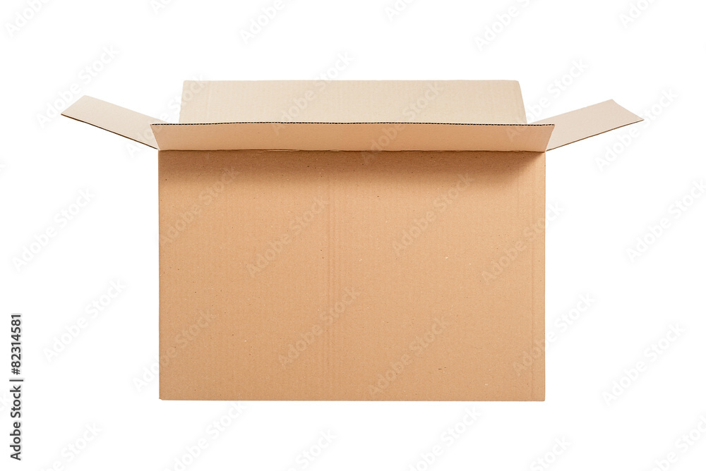 Opened cardboard box.