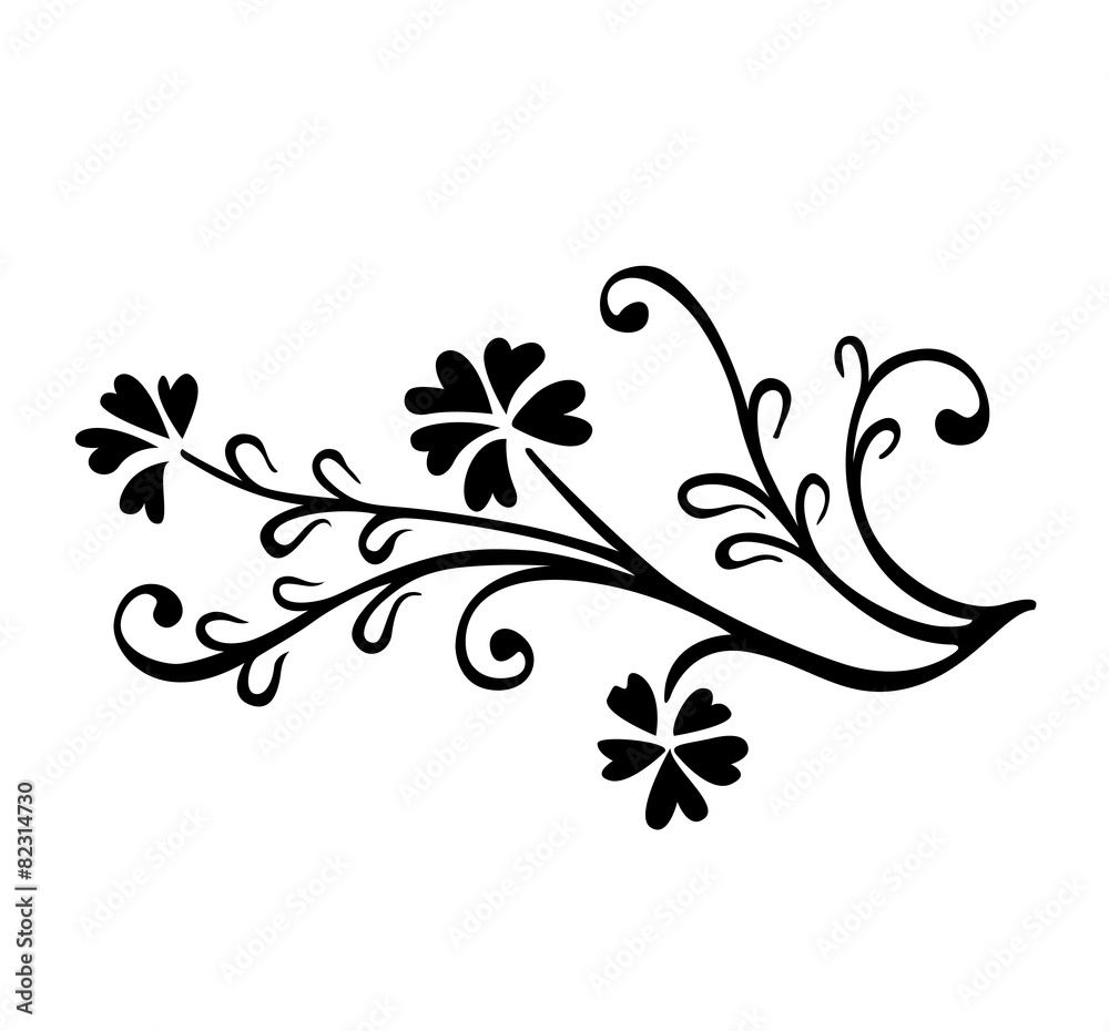 Vector of abstract artistic floral ornament