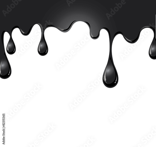 Vector of Dripping black oil or ink for background