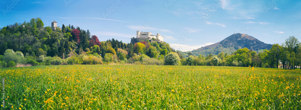 Obraz premium Salzburg - Blich na twierdzy i Gaisberg