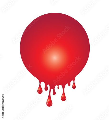 Vector of Circle dripping blood for background
