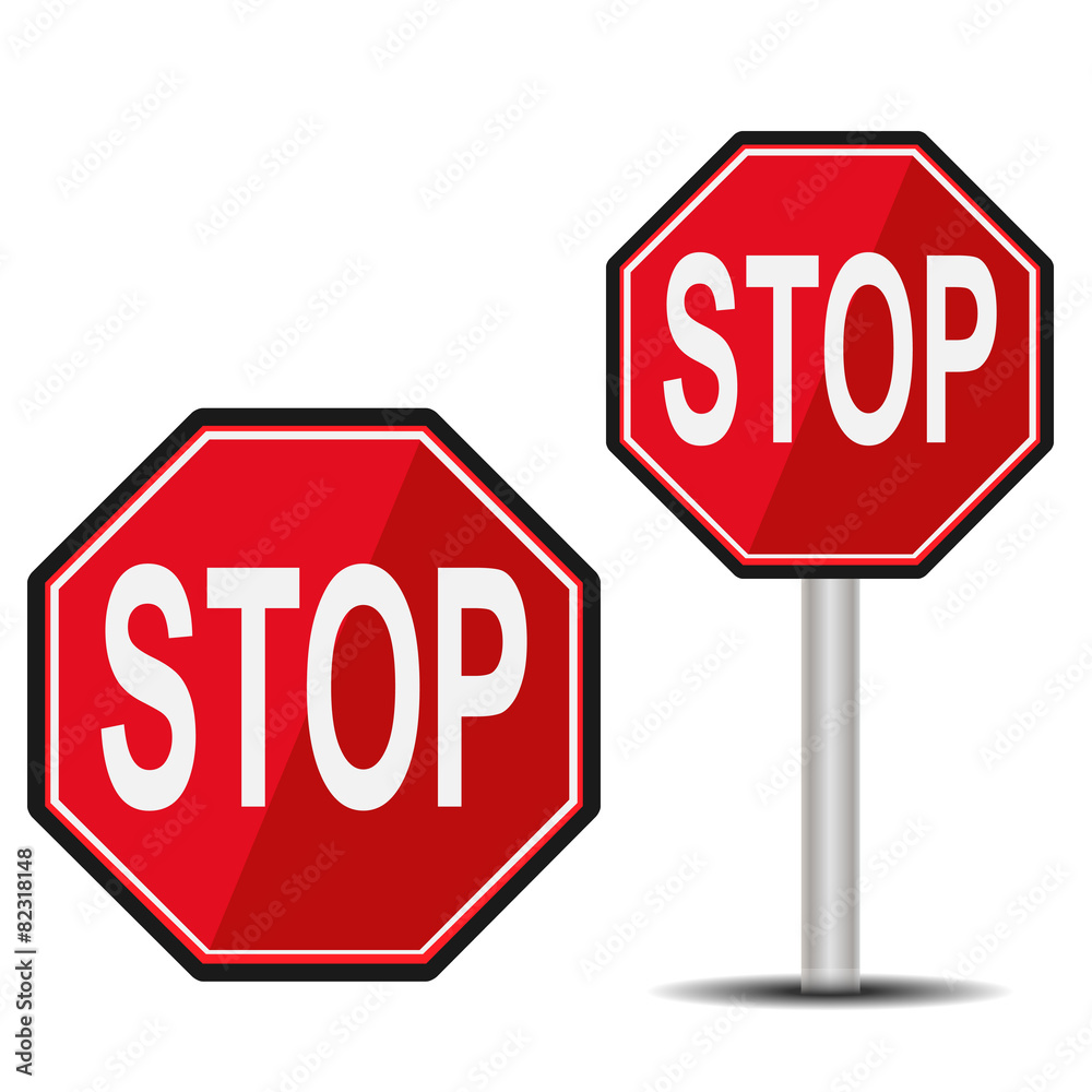 Stop Sign  red