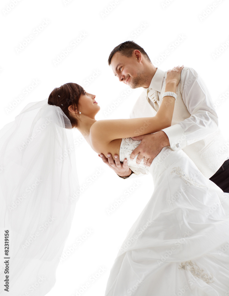 Bride and Groom in Dance, Wedding Couple Dancing, Looking Face Bride and Groom in Dance, Wedding Couple Dancing, Looking Face