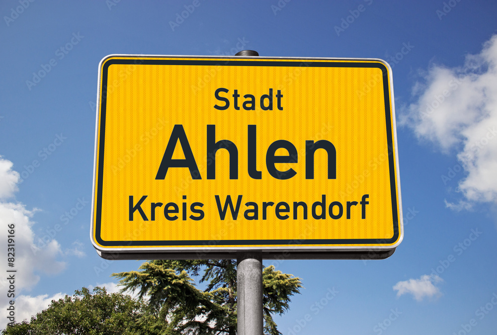 Ortsschild Stadt Ahlen