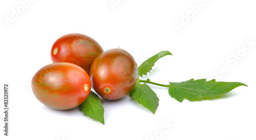 Chocolate Tomato or Brown color tomato on white background