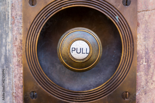 Vintage door knob pull bell