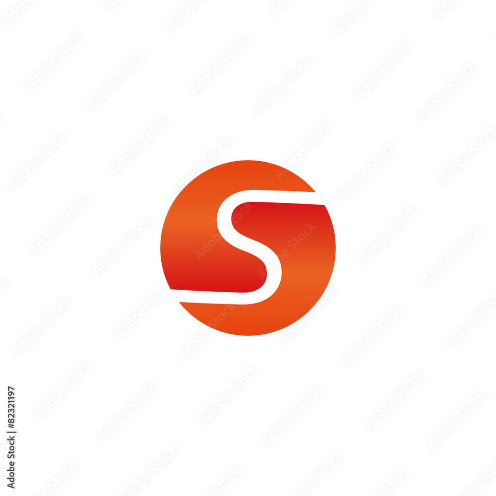 S letter sun symbol logo, mockup technology icon S letter sun symbol logo, mockup technology icon