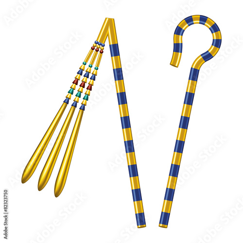Crook And Flail Of Ancient Egypt Pharaohs
