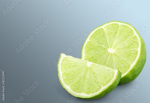 Citrus. Lime slices isolated on white background