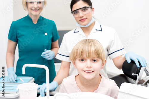 Little girl after her treatment.