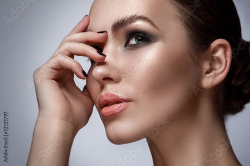 Fotografie Beautiful woman with stylish makeup