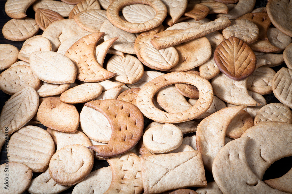 Gingerbread cookies of different shapes Gingerbread cookies of different shapes