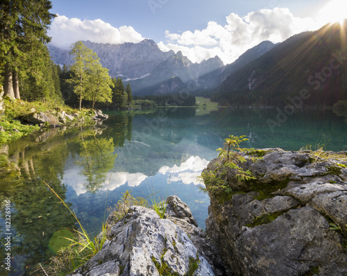 jezioro górskie w Alpach Julijskich,Laghi di Fusine