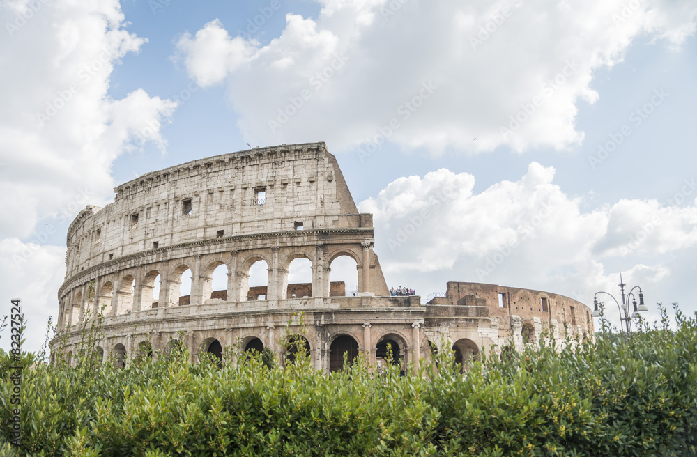 Roman Colosseum. View from Forum Romanum