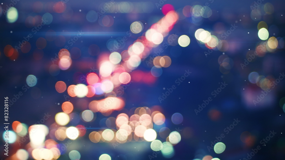 defocused lights of night traffic seamless loop 4k (4096x2304)