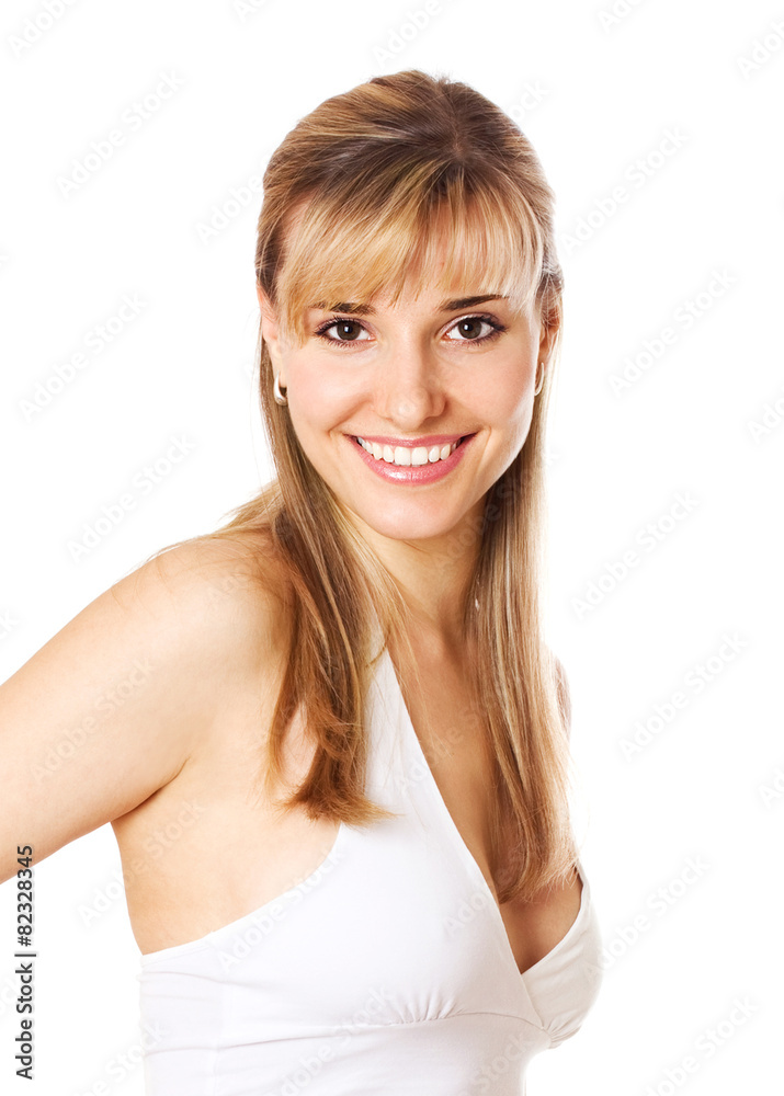 Blond beautifu woman with healthy teeth Blond beautifu woman with healthy teeth
