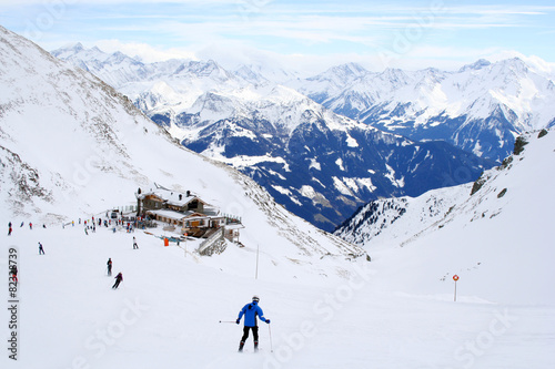 Winter sport holiday in the Alps