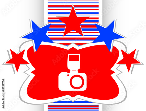 photo camera web icon, button isolated on white vector