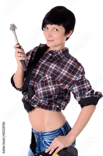 Frau als Handwerker