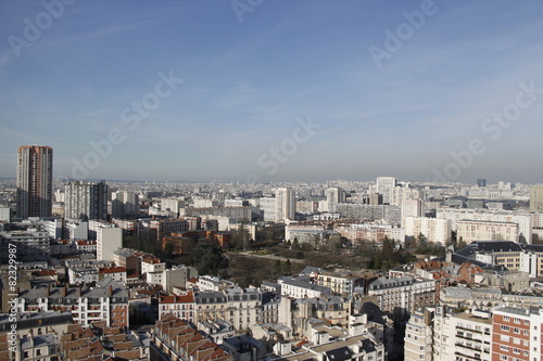 Paysage urbain du 13 me arrondissement à Paris, vue aérienne © Atlantis