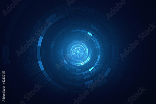 Abstract circular science fiction futuristic background photo