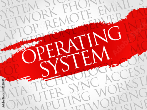 Operating System word cloud concept