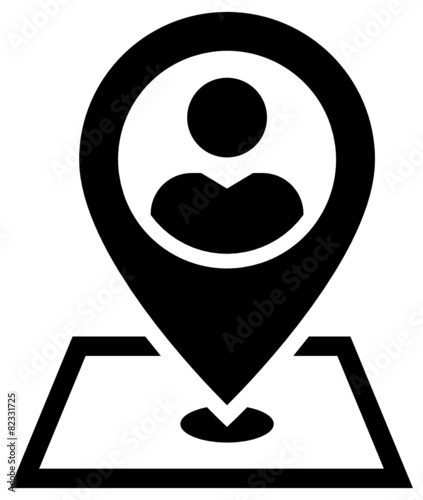User on map icon