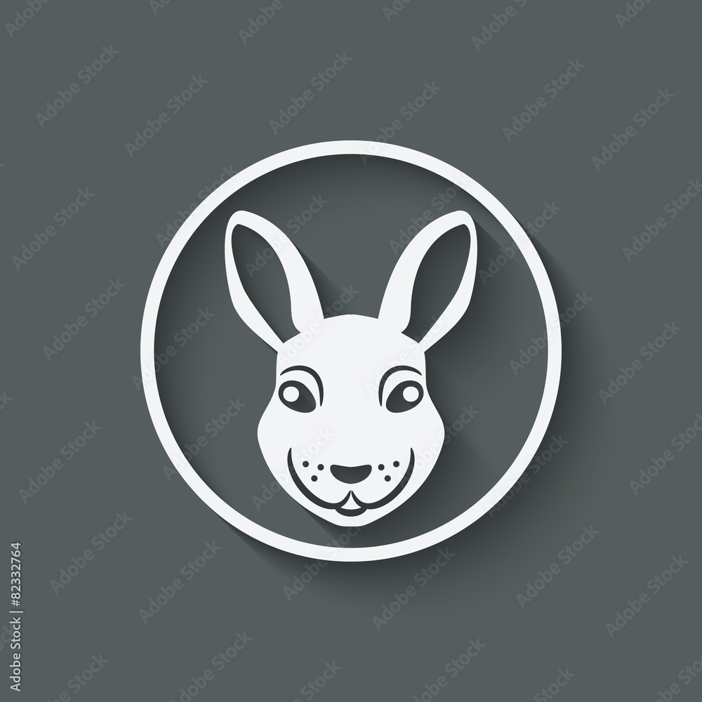 Fototapeta premium rabbit head symbol
