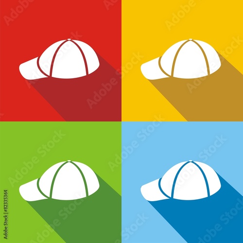 Icono gorra colores sombra