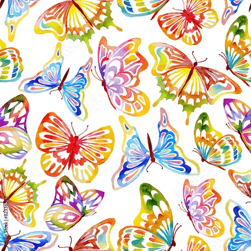 Tapety Watercolor_Butterfly_Pattern