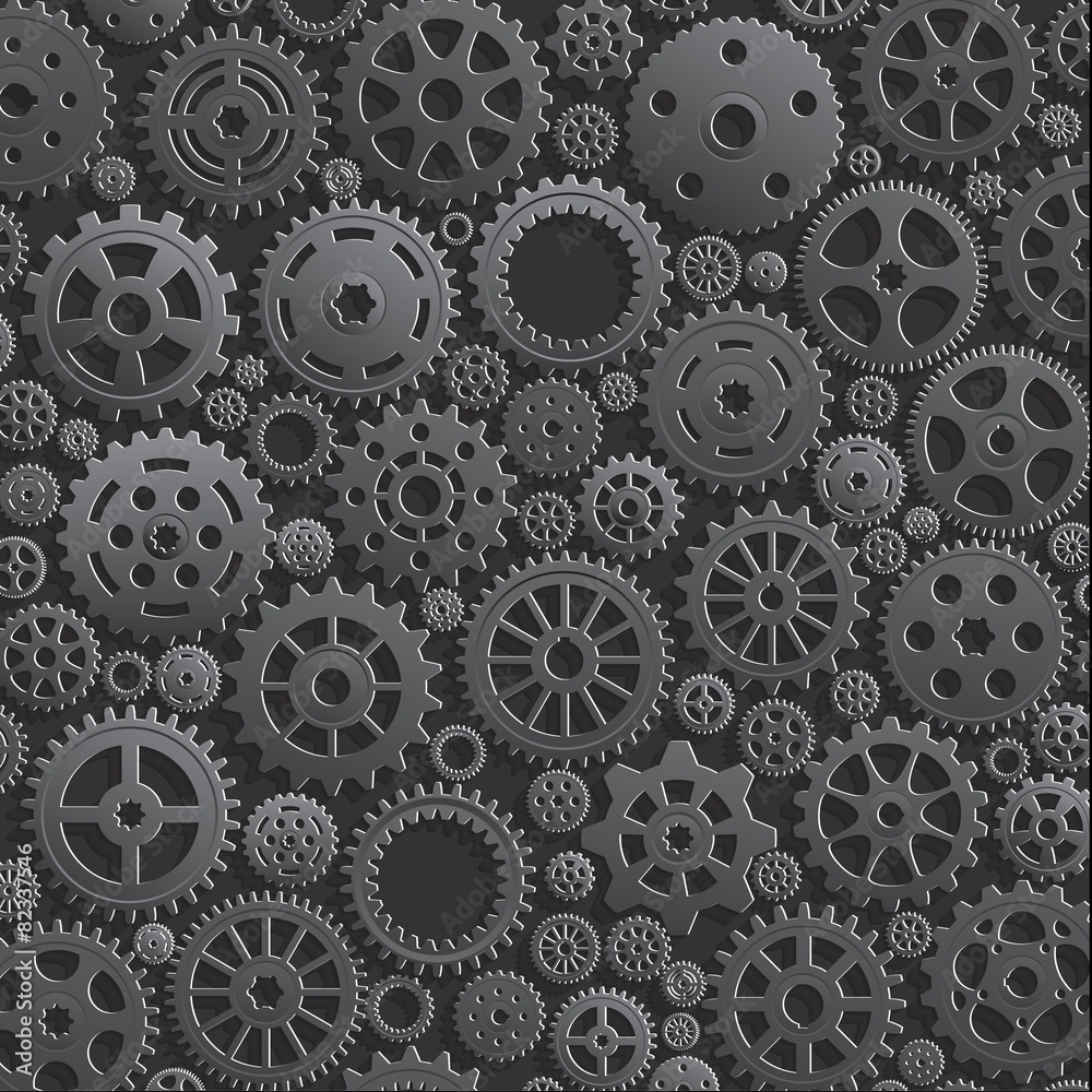 Creative gray gears background. Creative gray gears background.