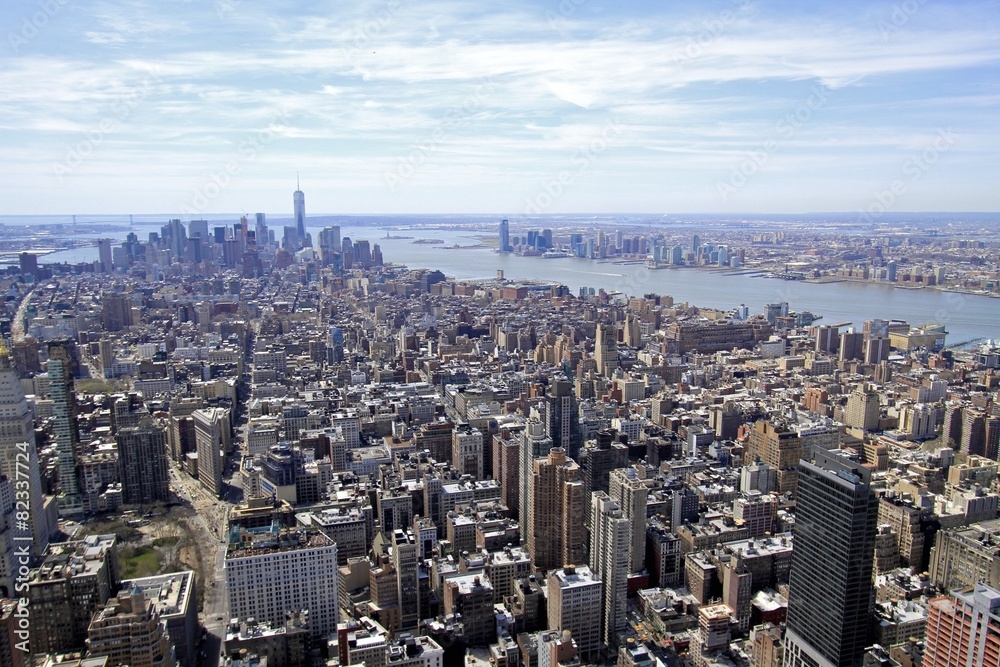 Aerial view of NYC from Empire States bldg