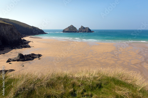 Slika na platnu Holywell Bay Cornwall England UK near Newquay in spring