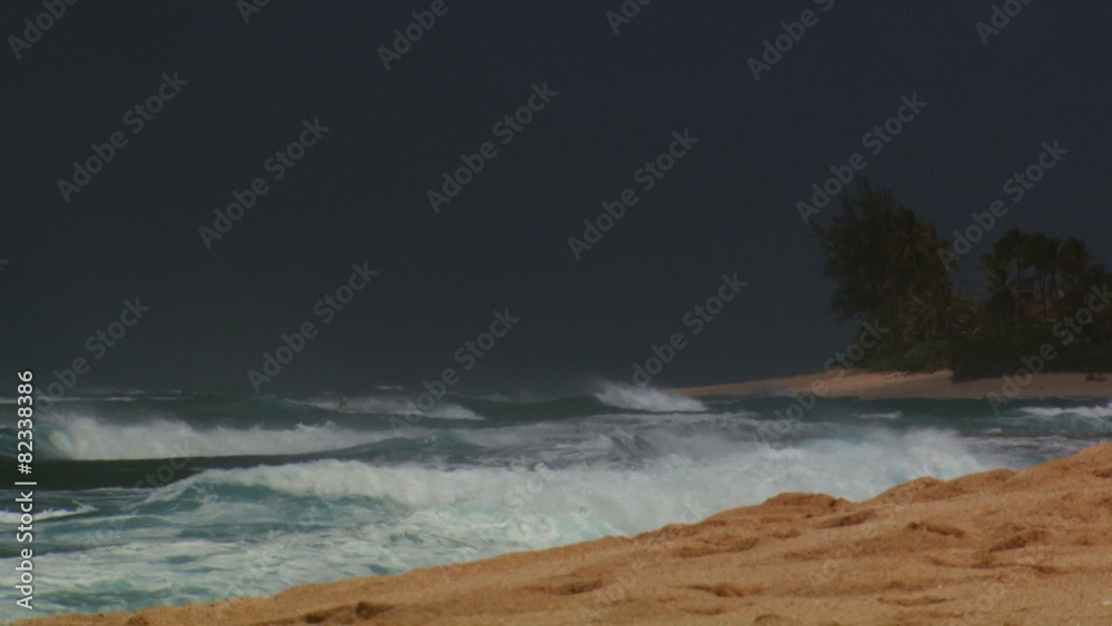 Waves on sandy beach Waves on sandy beach