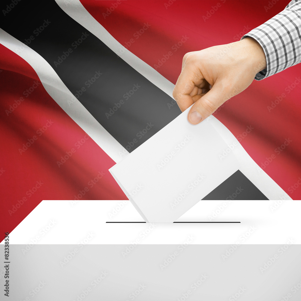 Ballot box with national flag - Trinidad and Tobago Ballot box with national flag - Trinidad and Tobago