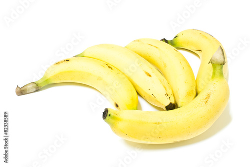 Banana on white background