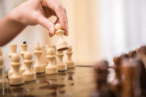 Playing chess photo