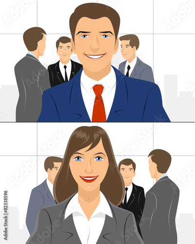 Group of a businessmen