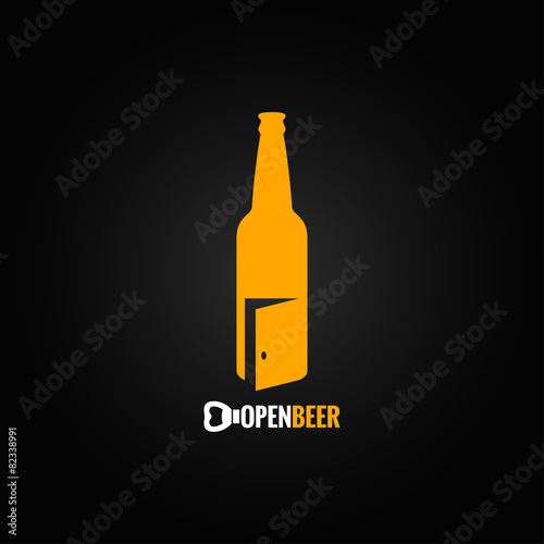 beer bottle open concept background