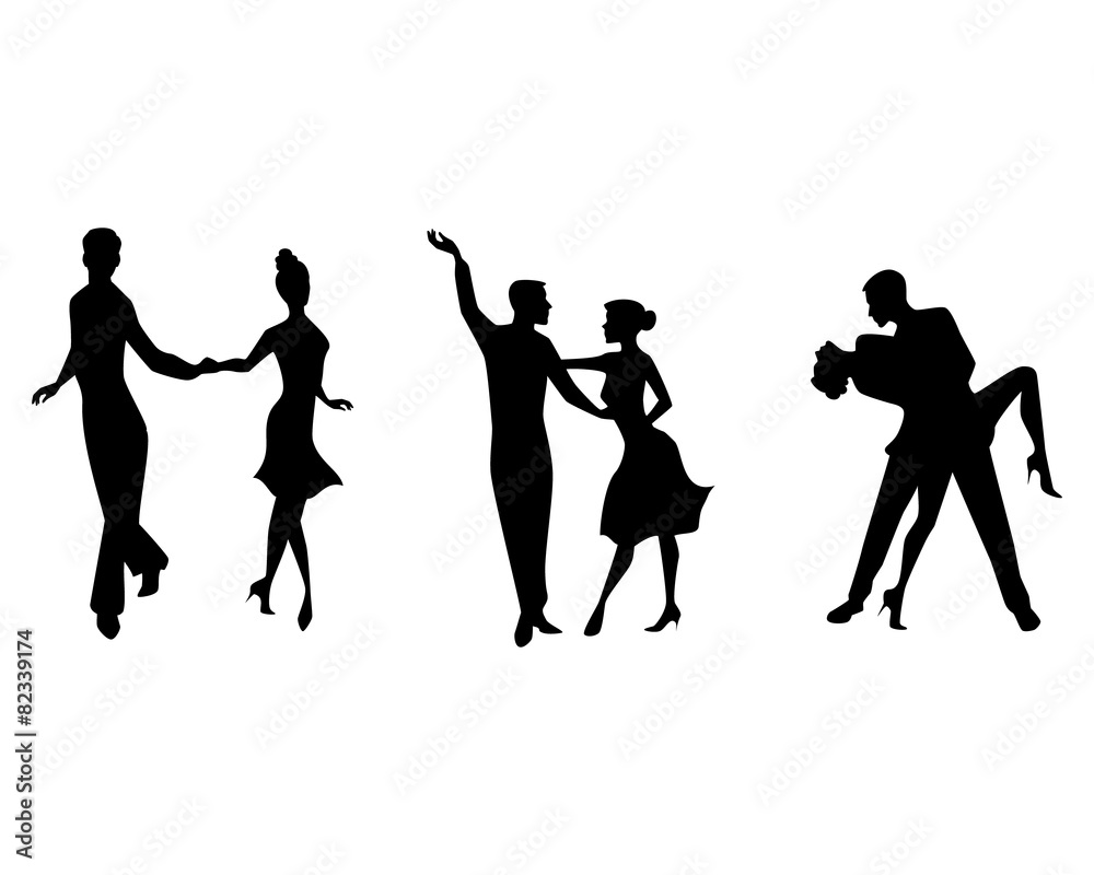 Obraz premium Three couples dancing