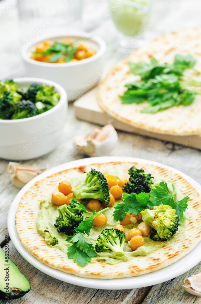 vegan tortilla with roasted broccoli and chickpeas and avocado s vegan tortilla with roasted broccoli and chickpeas and avocado s