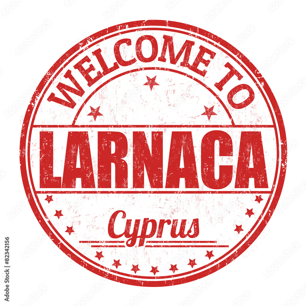 Welcome to Larnaca stamp