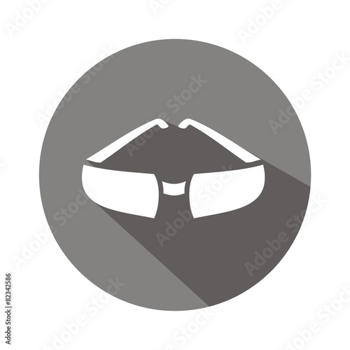 Icono gafas de sol botón sombra