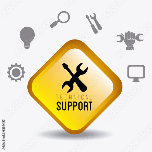 Technical support design. photo