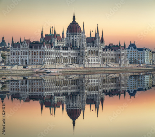 Photography View of hungarian Parliament building, Budapest