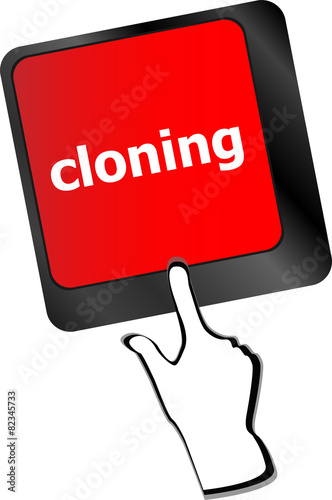 cloning keyboard button on computer pc vector