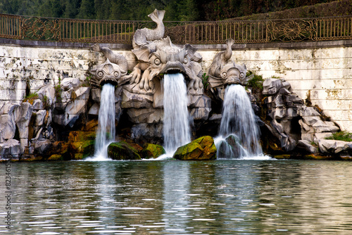 Fishes fountain, Caserta, Italy 